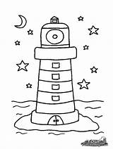 Coloring Nautical Pages Lighthouse Kids Adults Beach Printable Print Qnd Template Popular sketch template