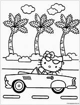 Hello Kitty Coloring Pages Car Choose Board Printable sketch template