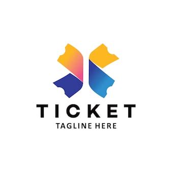 premium vector ticket logo icon