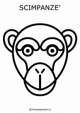 Animali Facce Ritagliare Pianetabambini Scimpanze sketch template