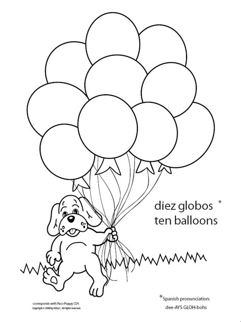 balloons coloring pages coloring home