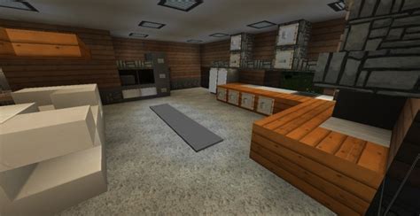 log cabin  modern interior minecraft project