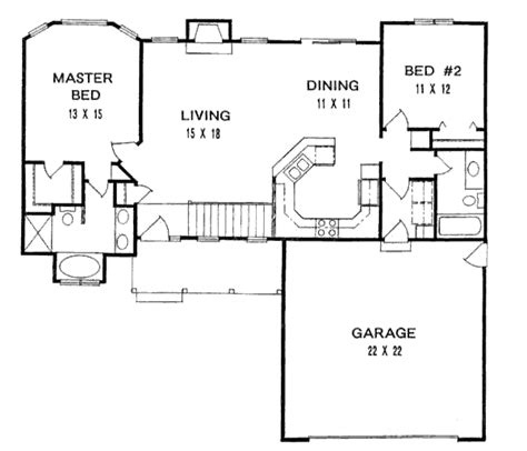 Traditional Style House Plan 2 Beds 2 Baths 1179 Sq Ft Plan 58 110