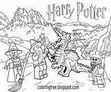 Potter Harry Coloring Pages Lego Drawing Dragon Printable Kids Castle City Milky Template Way Simple Getdrawings Color Print Cartoon Getcolorings sketch template