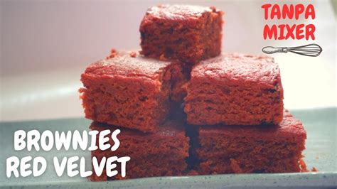 membuat brownies red velvet nutricake youtube
