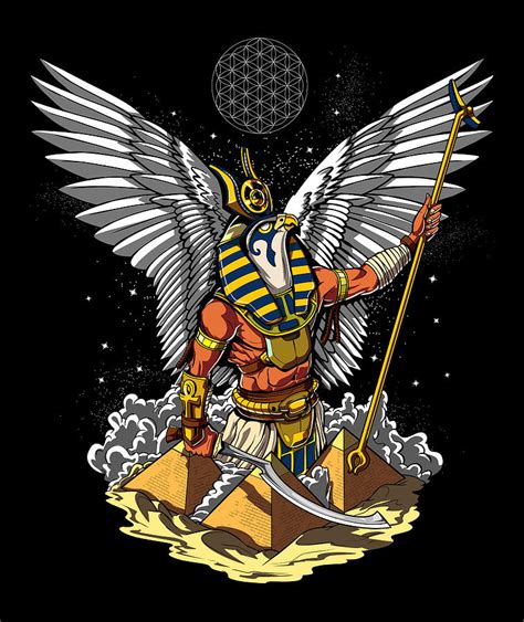 Egyptian God Horus Digital Art By Nikolay Todorov