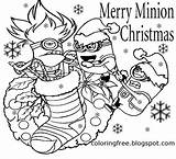 Coloring Christmas Minions Pages Cool December Color Print Merry Kids Minion Xmas Printable Drawing Santa Decoration Teenagers Getcolorings Part Holiday sketch template