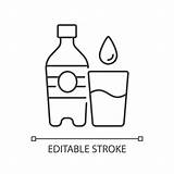 Hydration Thirst Editable Mineral Fluids Customizable Stroke Aqua Vecteezy sketch template