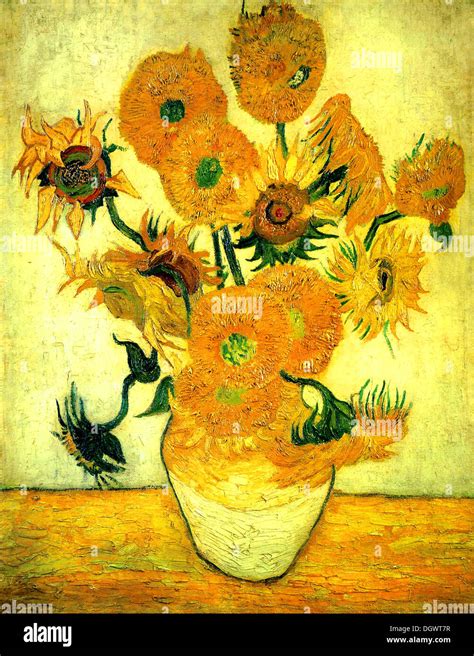 gogh sunflowers  res stock photography  images alamy