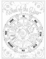 Coloring Pages Shadows Book Printable Adult Astrology Wiccan Grimoire Witch Magic Books Spells Magick Color Sheets Adults Shadow Witchcraft Wicca sketch template