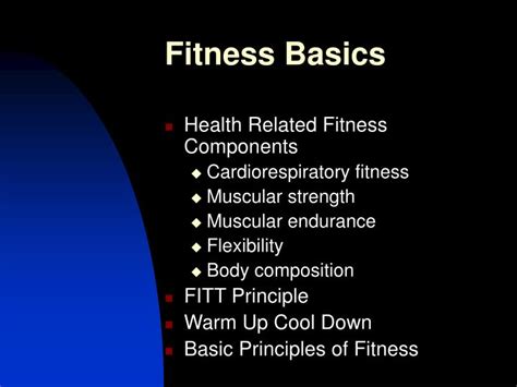 fitness basics powerpoint    id