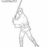 Skywalker Coloring Luke Pages Star Wars Hellokids sketch template