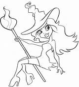 Coloring Witch Pages Halloween Printable Print Drawing Wicked Kids Beautiful Sheets West Colouring Color Draw Drawings Easy Simple Cartoon Wizard sketch template