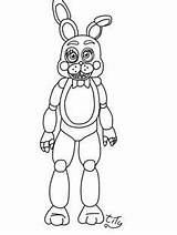 Bonnie Toy Coloring Fnaf Freddy Five Pages Nights Withered Chica Drawing Deviantart Para Colorear Colouring Colorir Freddys Dibujos Print Bonny sketch template