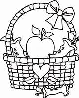 Basket Coloring Apple Clipart Apples Pages Clip Fruit Picnic Cliparts Color Printable Empty Library Popular Clipartmag Preschoolers Clipground Coloringhome Comments sketch template