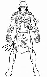 Coloring Samurai Pages Warriors Template Heromachine sketch template