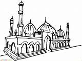Masjid Mewarnai Mosque Nabawi Bagus Islami Islam Marimewarnai Muslim Tk Sketsa Animasi Pemandangan Kubah Diwarnai Sd Taj Menggambar Calligraphy Terlengkap sketch template