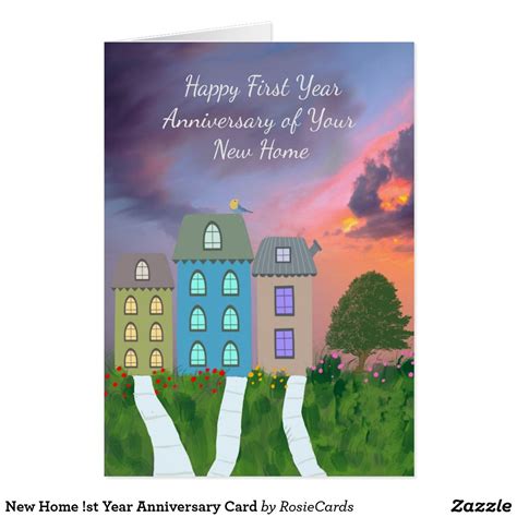 New Home St Year Anniversary Card