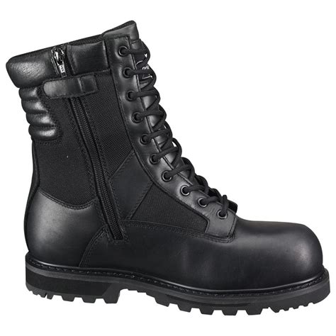 mens thorogood  side zip composite safety toe trooper boots  combat tactical