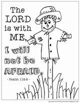 Psalm Christian Afraid Scarecrow Mycupoverflows sketch template