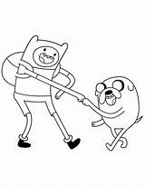Coloring Adventure Time Pages Finn Cartoon Print sketch template