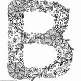 Coloring Letter Pages Alphabet Floral Flower Adult Printable Getcoloringpages Sheets Letters Book Choose Board Coloringpages sketch template