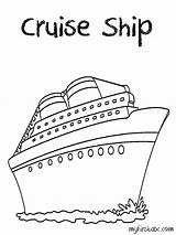 Cruise Ship Paquebot Colorier sketch template
