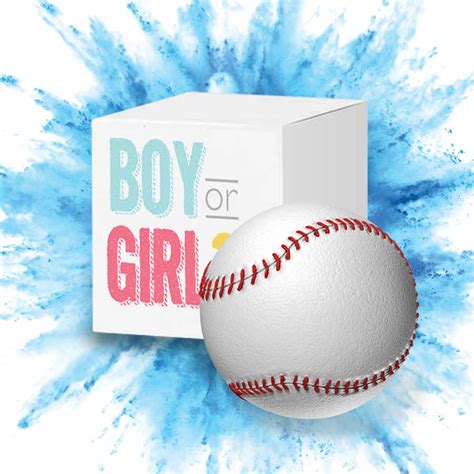 gender reveal baseball 1 blue ball packed with exploding powder team