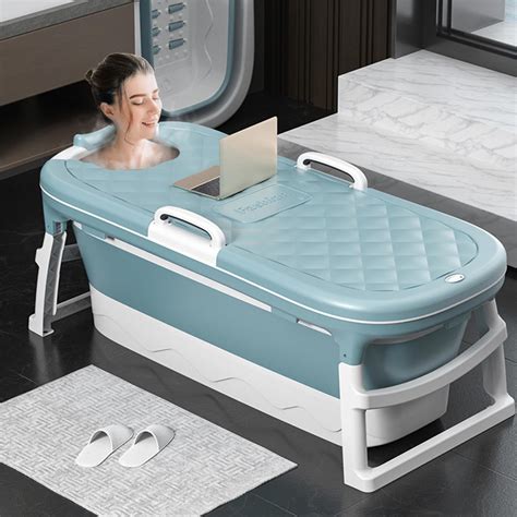 denfer  inches portable bathtub thickened foldable home spa bath barrel  cover wayfair