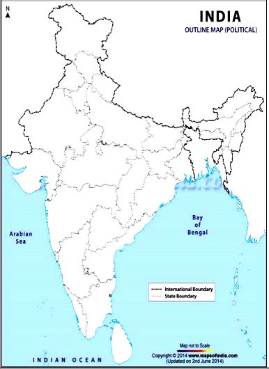 On The Outline Political Map Of India Provided To You Locate And Label