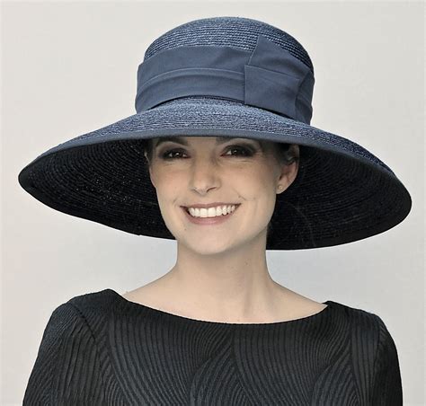 womens black hat wide brim hat audrey hepburn hat ladies black hat derby hat church hat