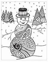 Coloring Winter Pages Snowman Printable Wonderland Sheet Scene Zendoodle Adult Macmillan Christmas Rocks Books Adults Sheets Colouring Kids Color Powells sketch template