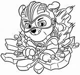 Coloring Mighty Paw Patrol Pages Pups Popular sketch template