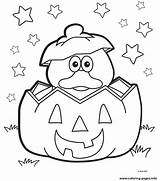 Pumpkin Coloring Duck Halloween Pages Printable Color Print Info sketch template