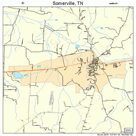 somerville tennessee street map