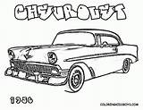 Coloring Pages Muscle Cars Car Chevy Popular American sketch template