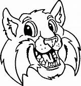Wildcat Clipart Cartoon Bobcat Clip Mascot Drawing Face Cliparts Wildcats Head Library School Coloring Pages Logo Willie High Clipground Clipartmag sketch template
