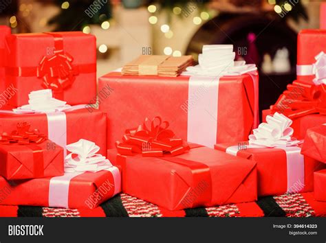 red packages gift image photo  trial bigstock