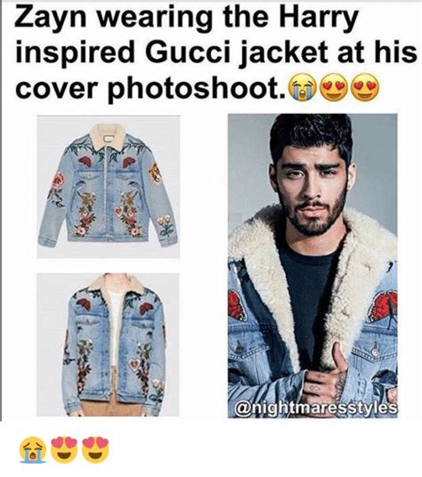 zayn wearing the harry inspired gucci jacket at his cover