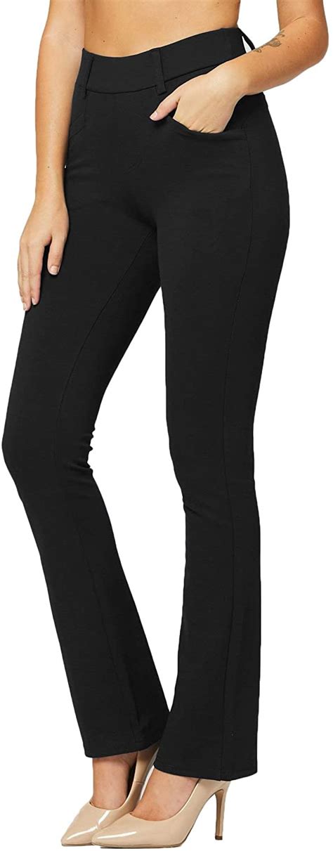 premium womens stretch dress pants  pockets wear  work regular  pl ebay