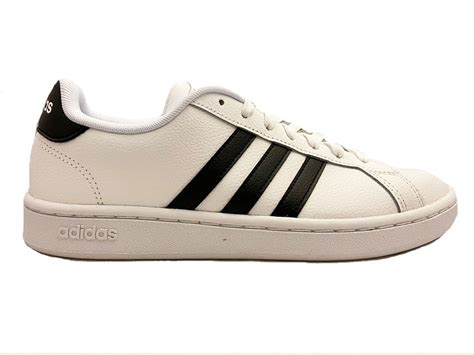 witte adidas sneakers gran court zwarte strepen verest schoenen
