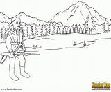 Coloring Hunting Hunter Popular Library Clipart Coloringhome sketch template