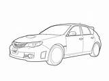 Subaru Impreza Sti Wrx sketch template