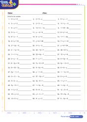 year  maths math worksheets
