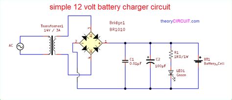 simple  volt battery charger circuit diagram