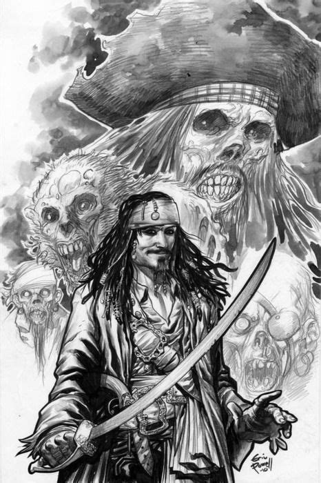 Captain Jack Sparrow By Eric Powell Comic Art Captain