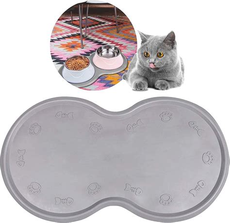 amazoncom pet feeding mat cat dog mats  food water flexible