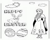 Coloring Frozen Pages Printable Bunny Anna Colouring Easter Elsa Book sketch template