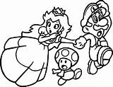 Mario Coloring Princess Pages Super Mushroom Peach Printable Print Wecoloringpage Kids Book sketch template