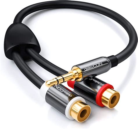 buy deleycon stereo audio cinch  jack adapter mm jack plug